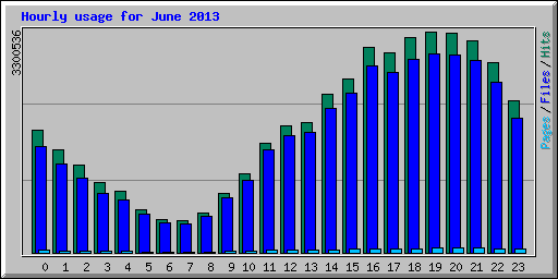 Hourly usage for June 2013